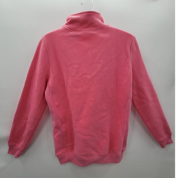 Izod‎ Golf Ladies Pink Mock Neck Zip Front Henley Sweatshirt - Picture 3 of 12